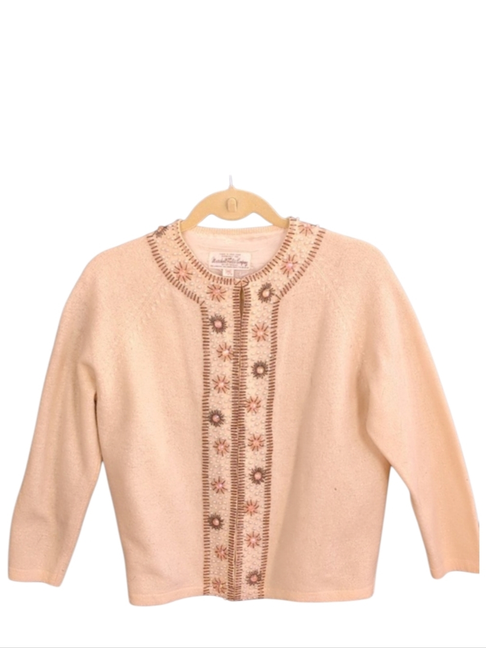 Vintage Marshall Field & Company Beaded Wool/Angora Sweater